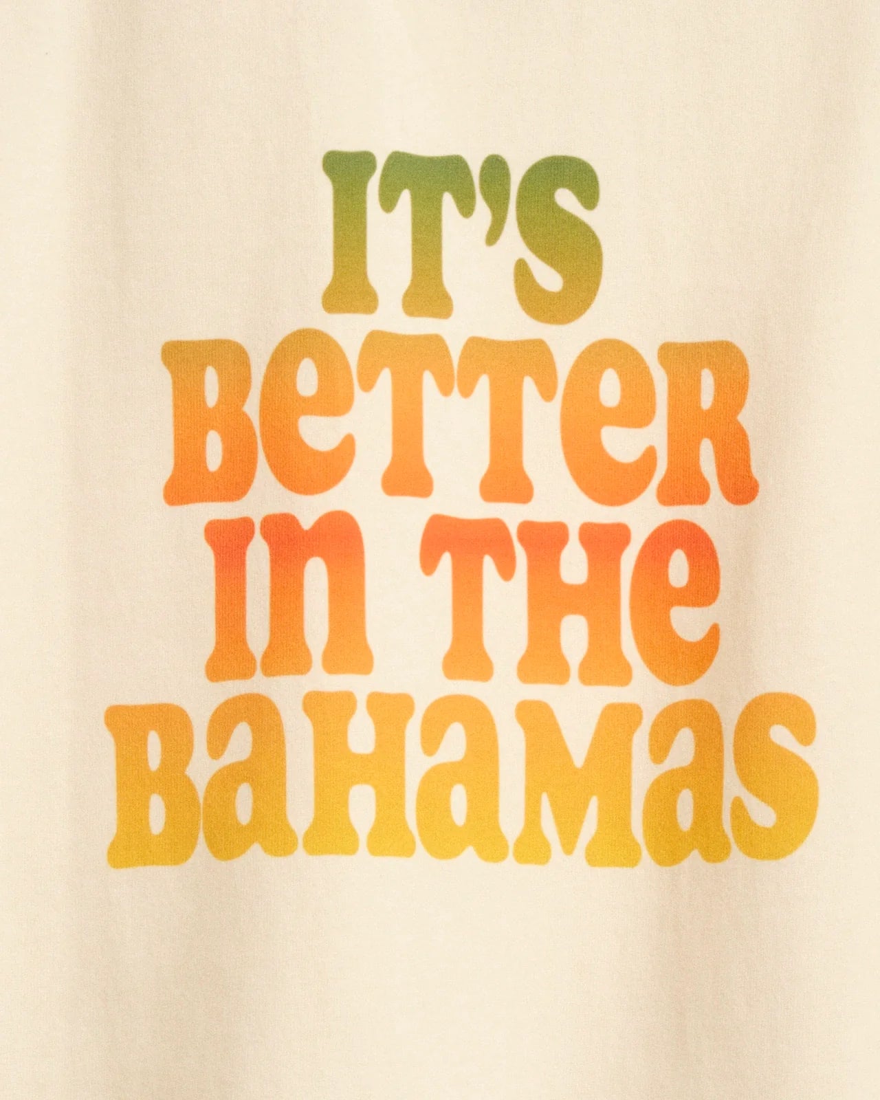 T-shirt C'est mieux aux Bahamas - Écru