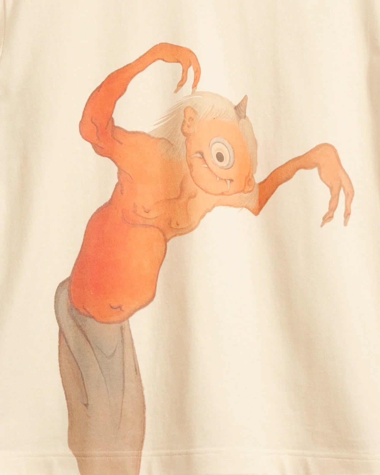 T-shirt Monstre Japonais - Écru