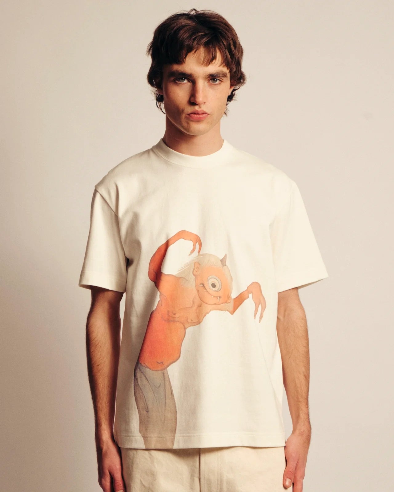 T-shirt Monstre Japonais - Écru