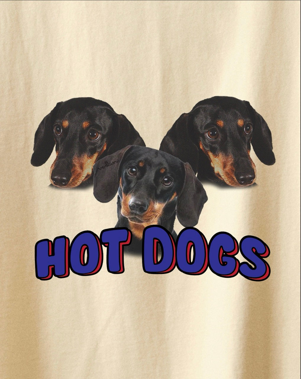 T-shirt Hot Dogs - Blanc cassé
