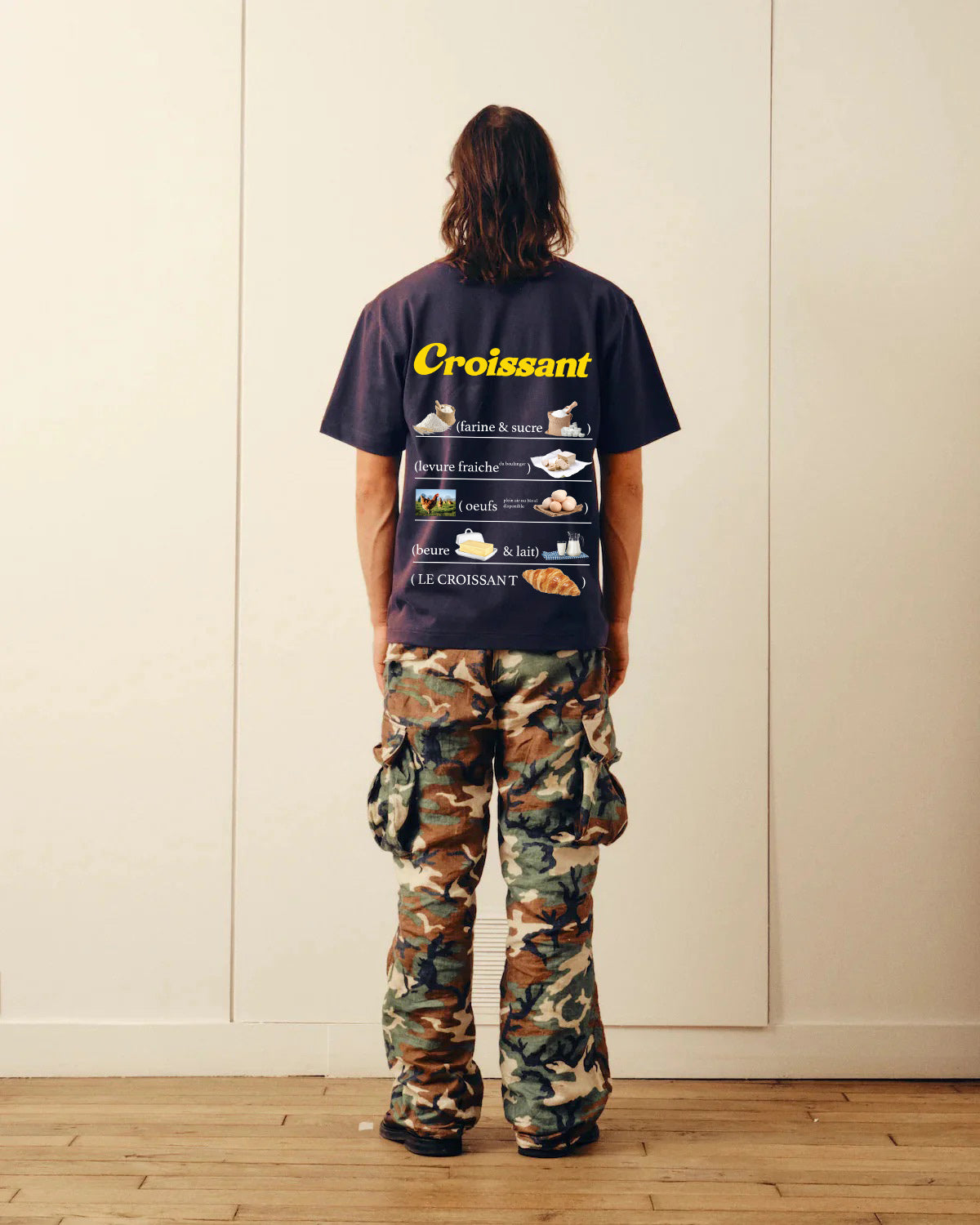 T-shirt Croissant - Bleu marine