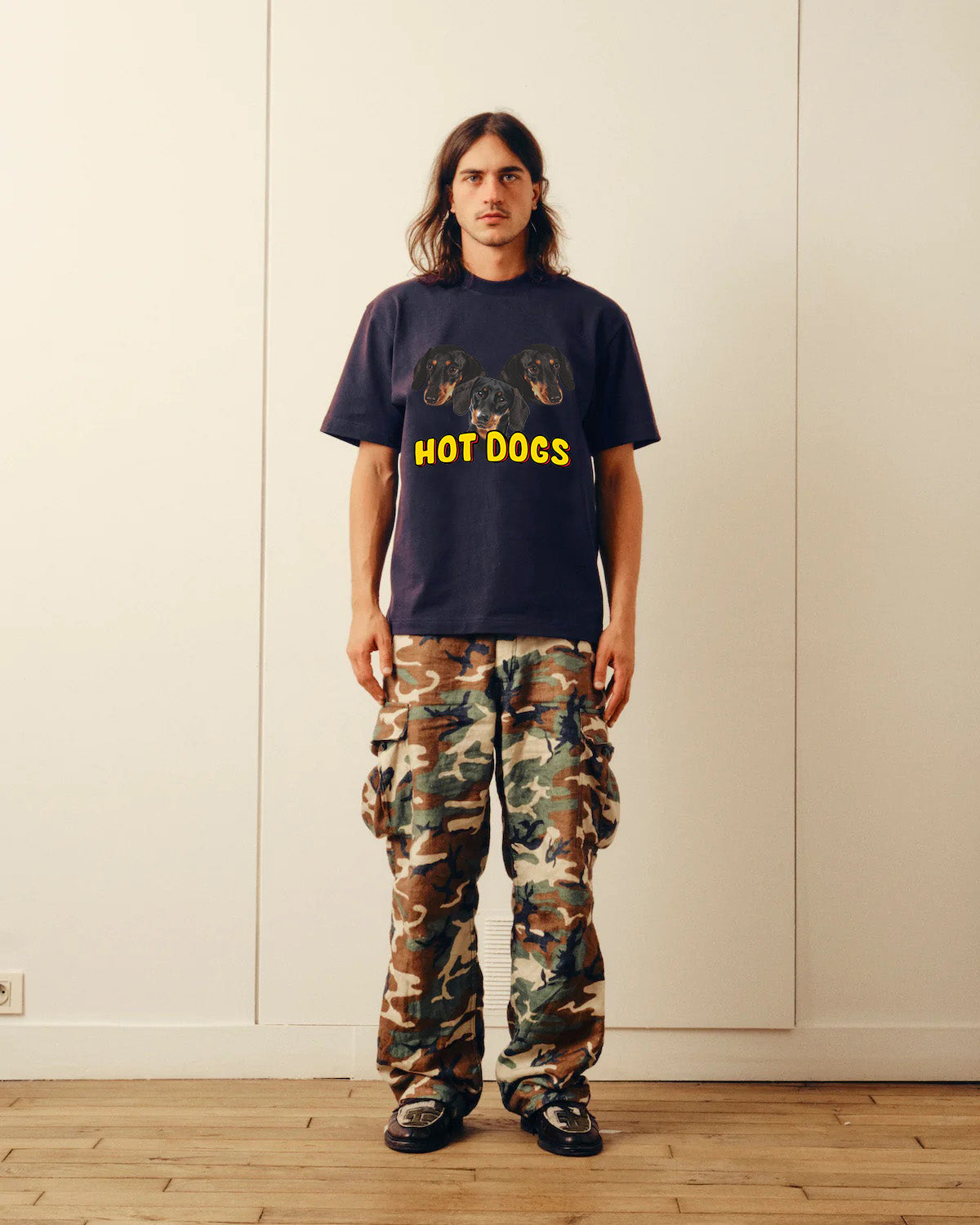 T-shirt Hot Dogs - Bleu marine