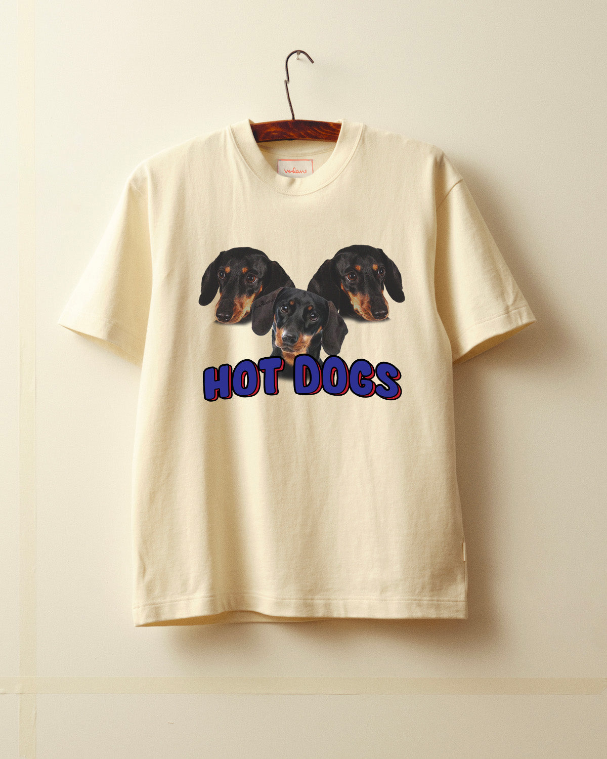 T-shirt Hot Dogs - Blanc cassé