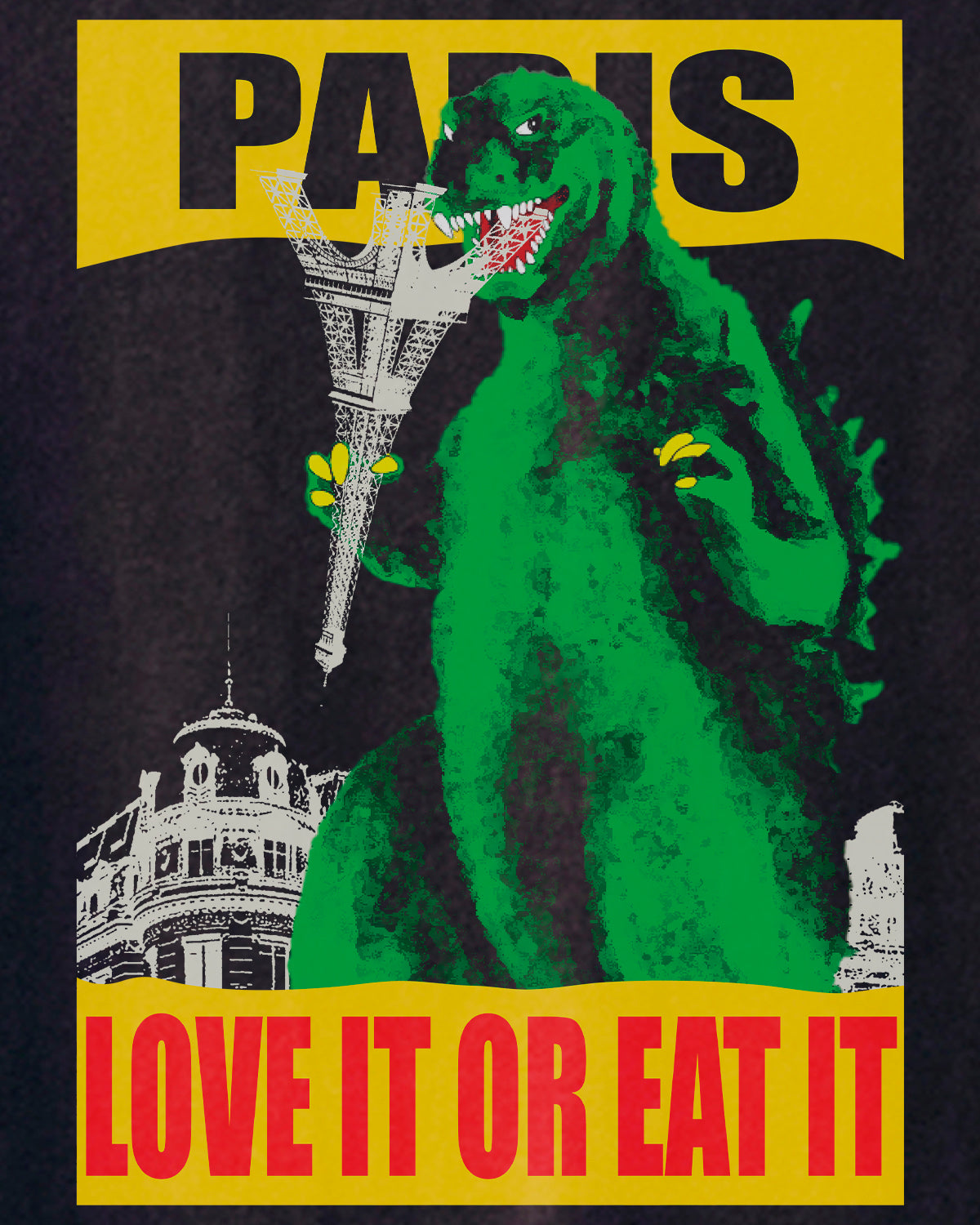 T-shirt God - Noir délavé