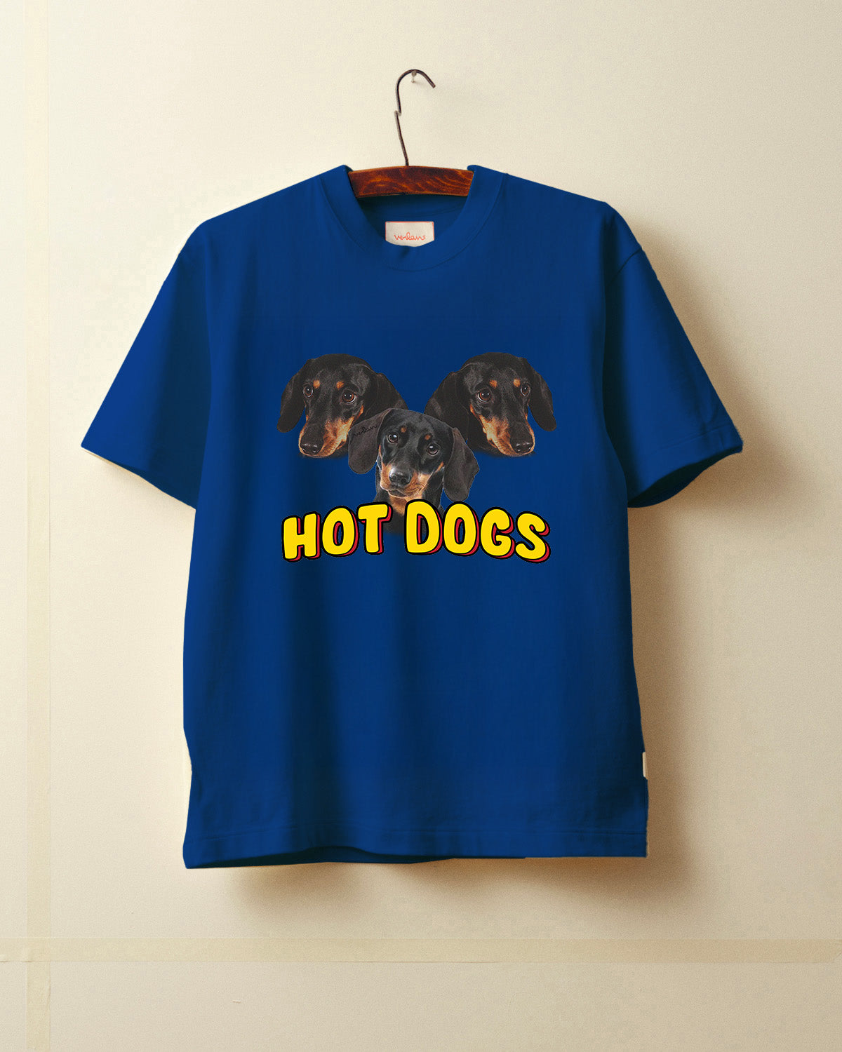 T-shirt Hot Dogs - Bleu
