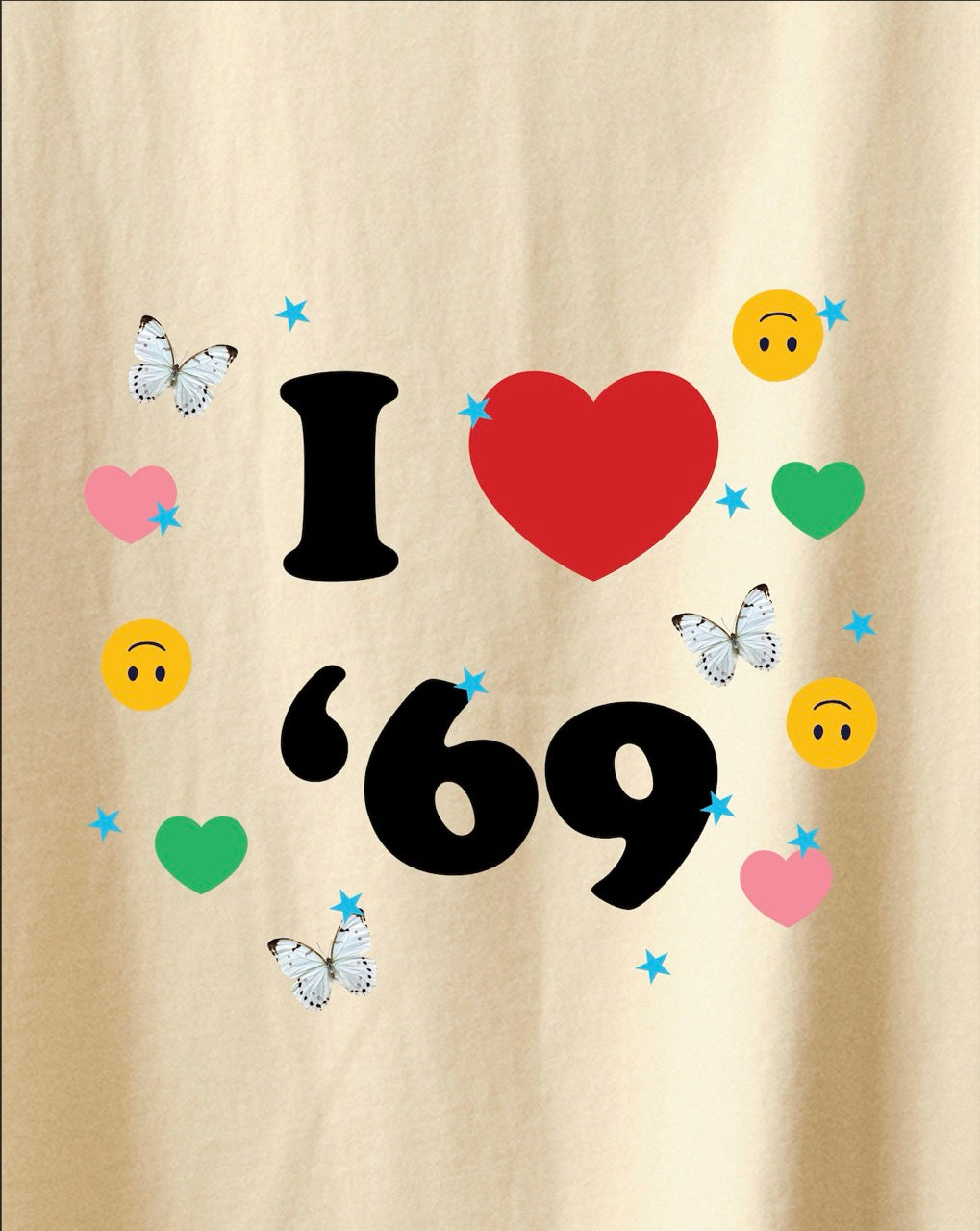 T-shirt 69 - Blanc cassé