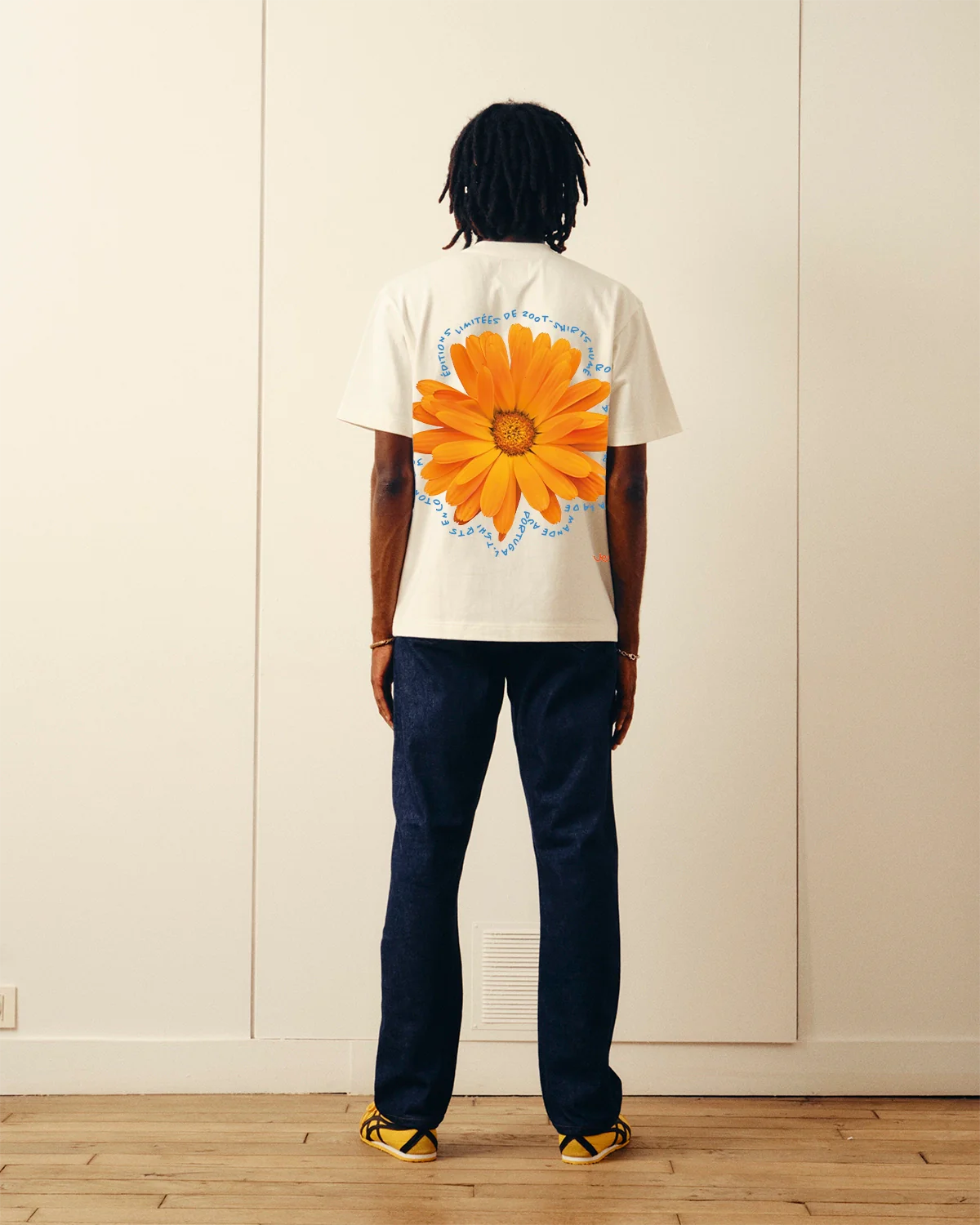 T-shirt Flower Power - Écru