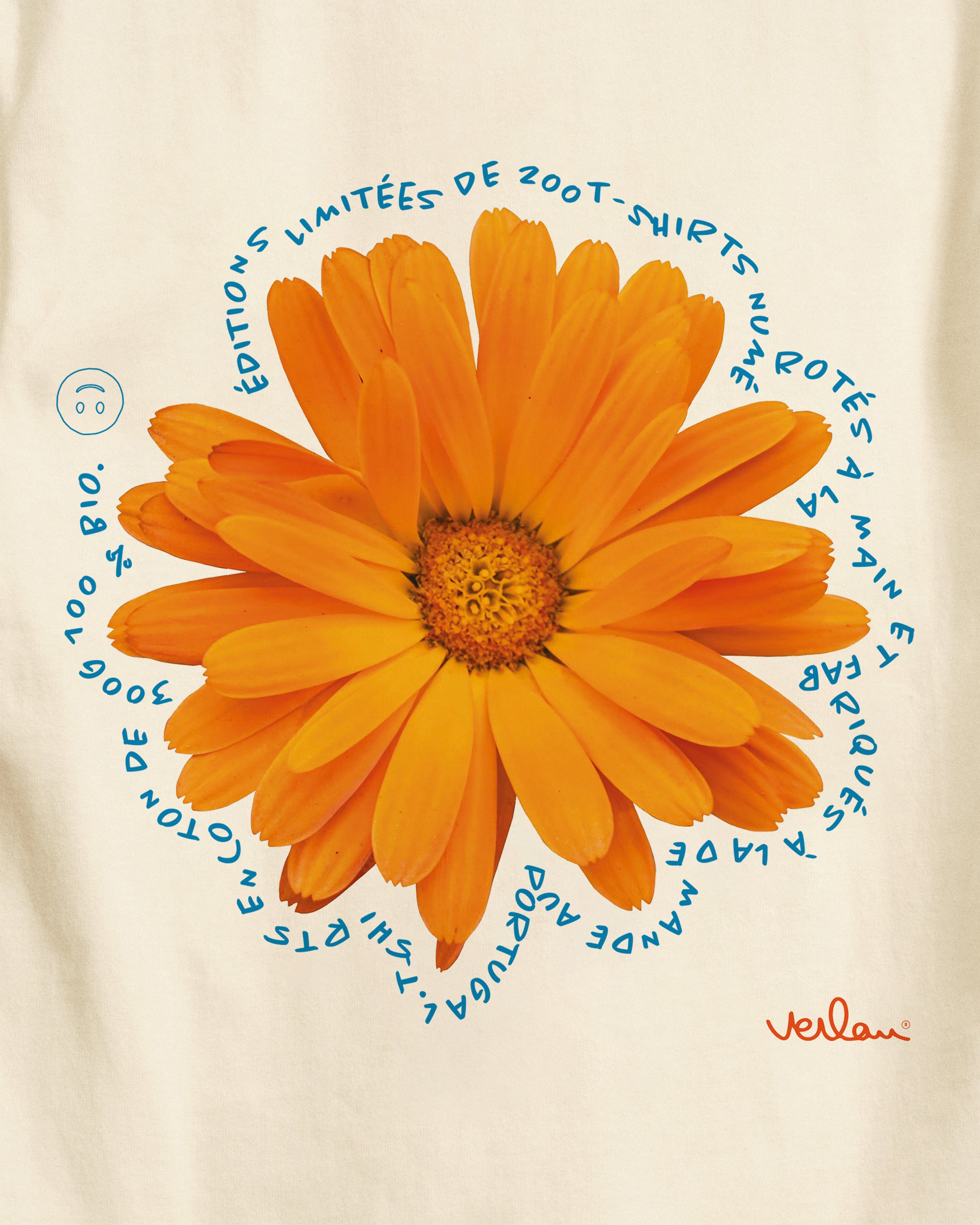 T-shirt Flower Power - Écru