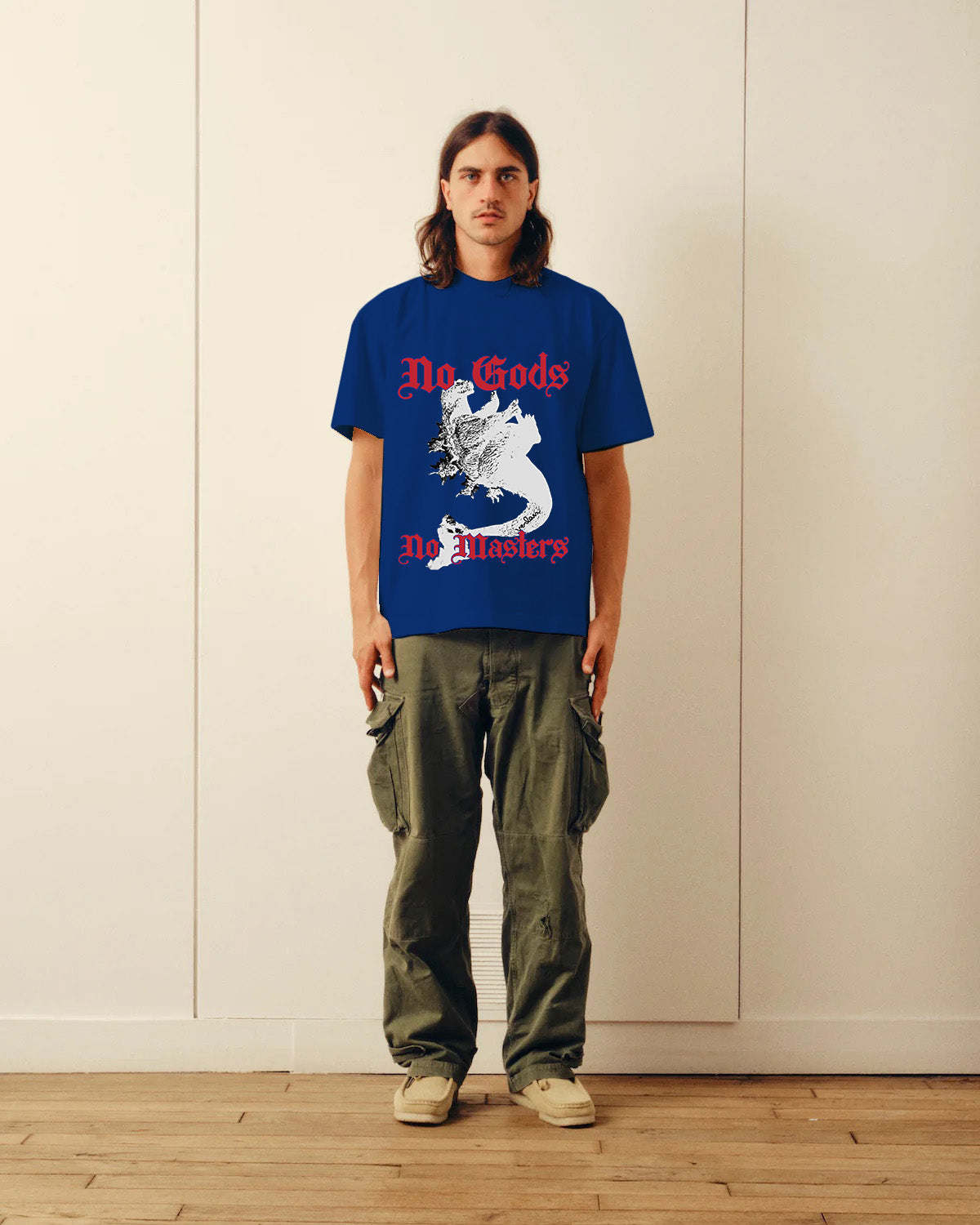 T-shirt No Gods - Bleu