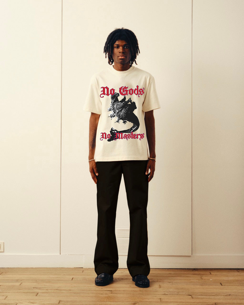 T-shirt No Gods - Blanc cassé