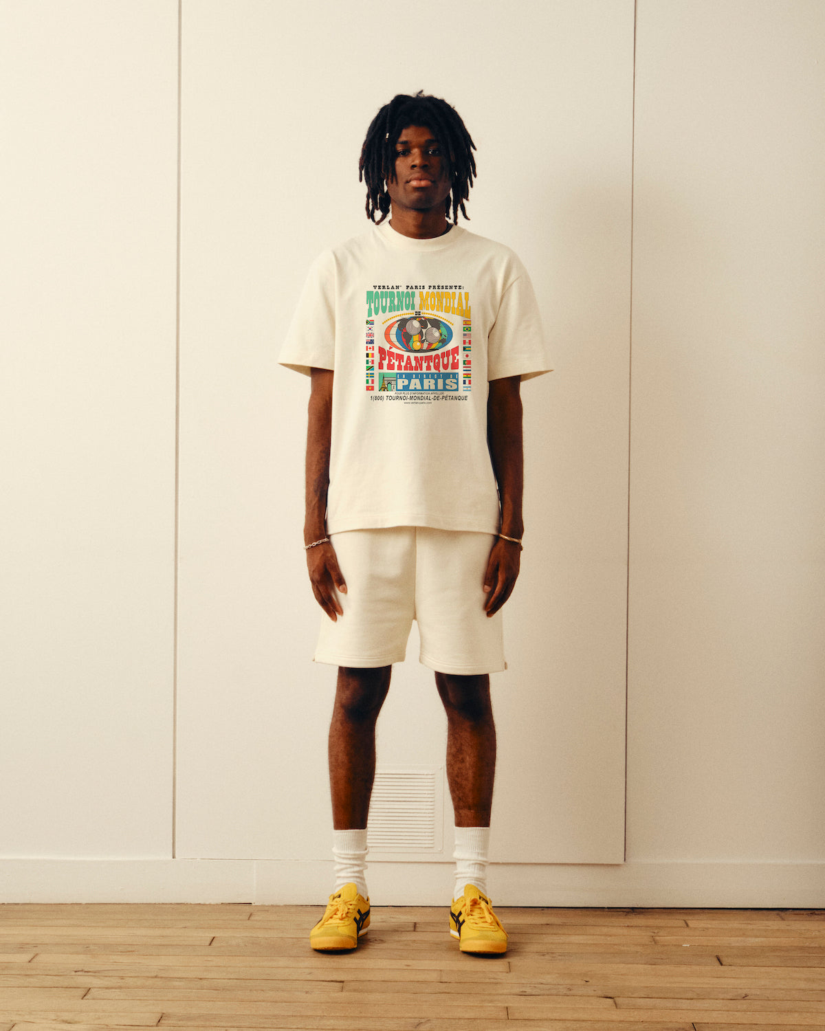 T-shirt Pétanque - Blanc cassé