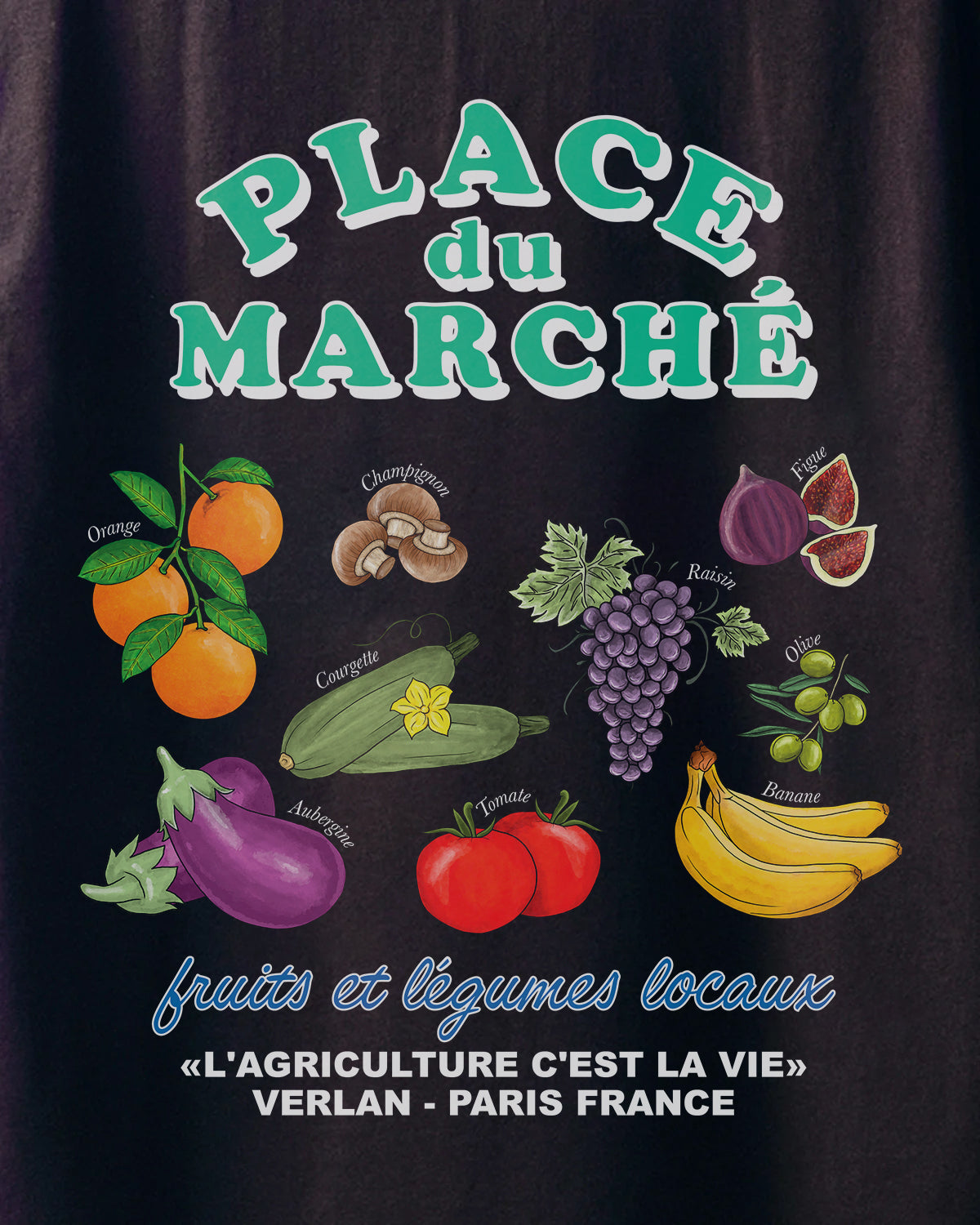 T-shirt Marché - Noir délavé