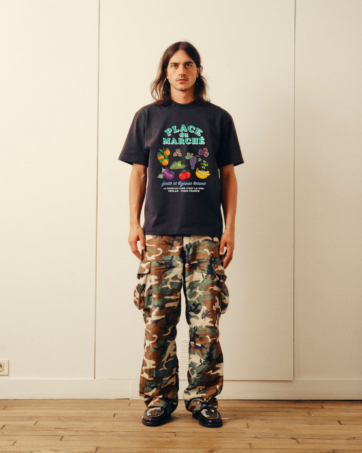 T-shirt Marché - Noir délavé