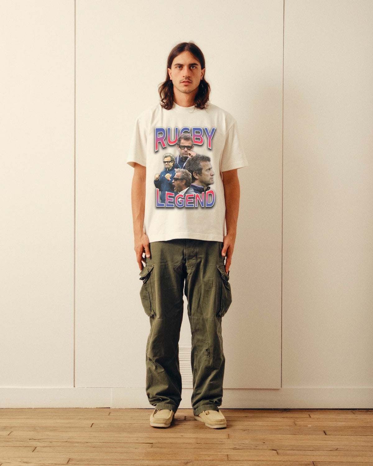 T-shirt Rugby Légende - Écru