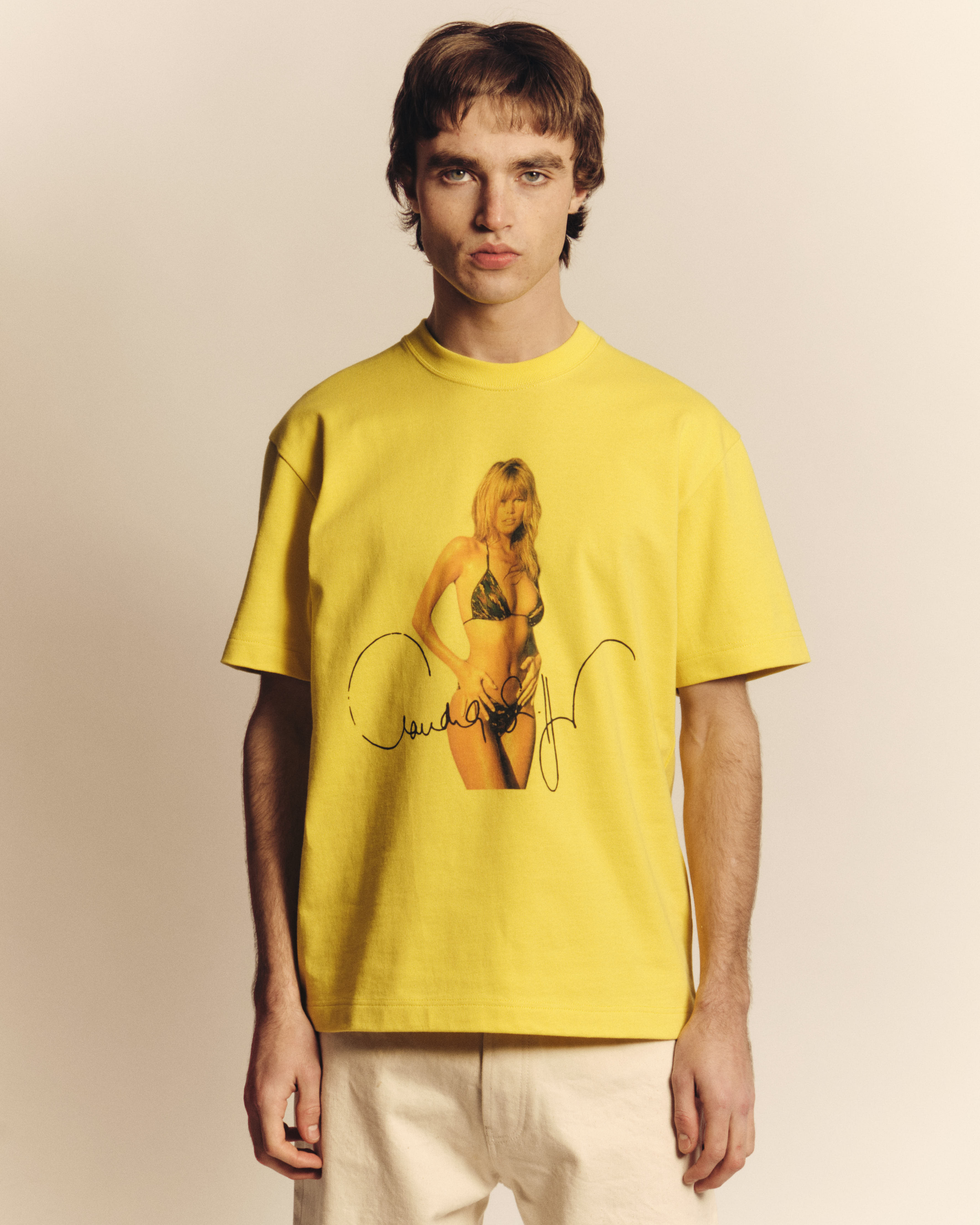 T-shirt Life Goal - Jaune Vif