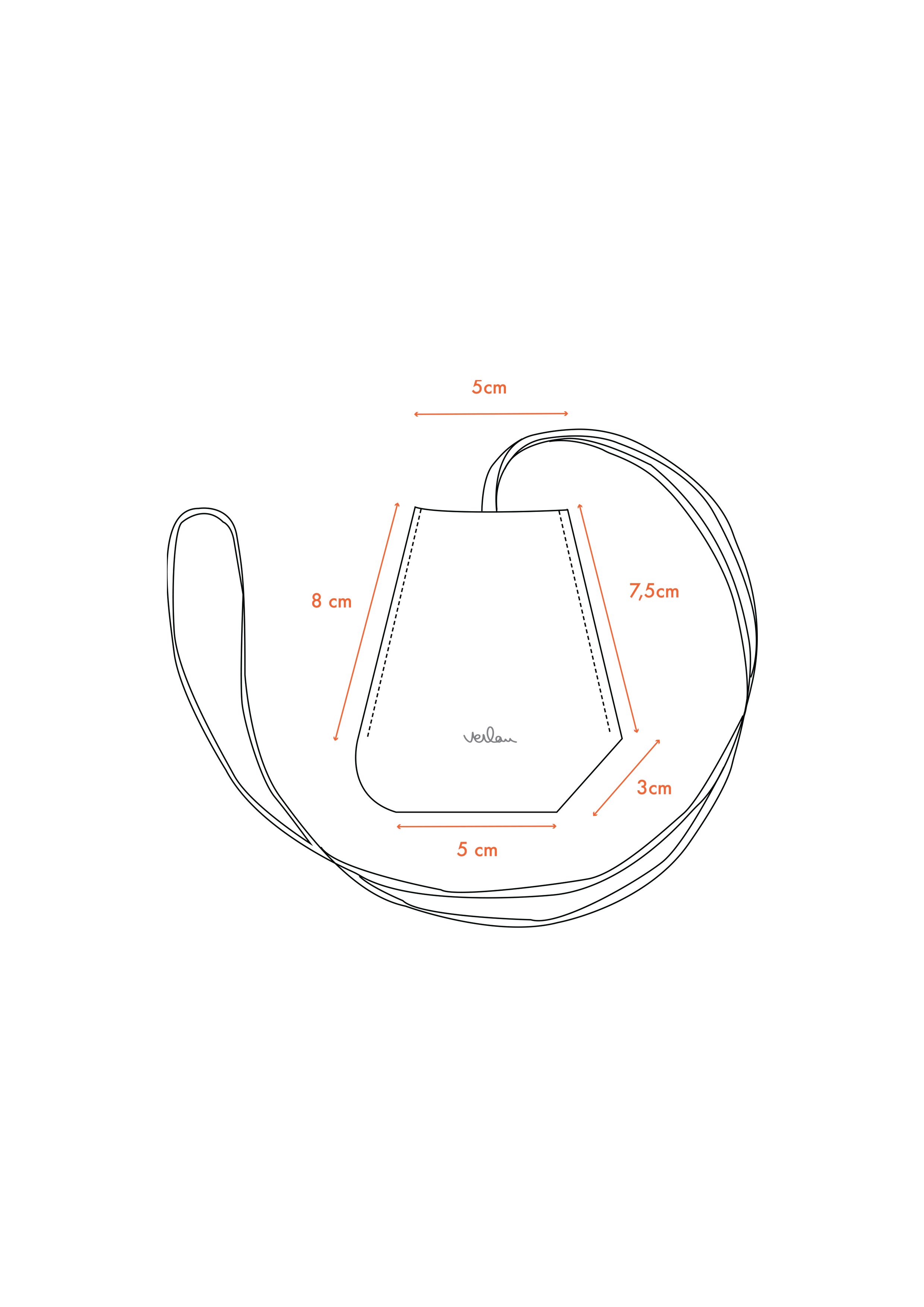 Porte-clés cloche - Orange