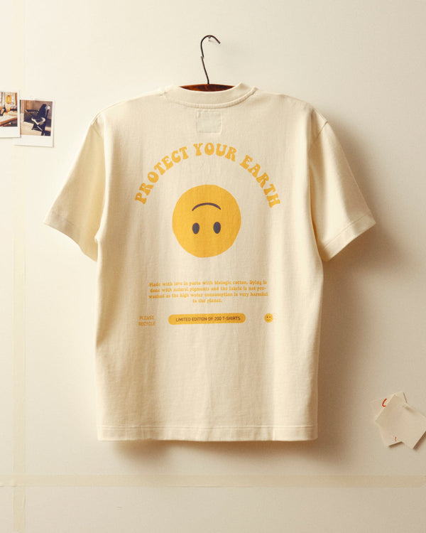 T-shirt Protect Your Earth - Ecru