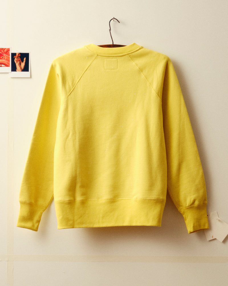 Action painting sweatshirt - Yellow