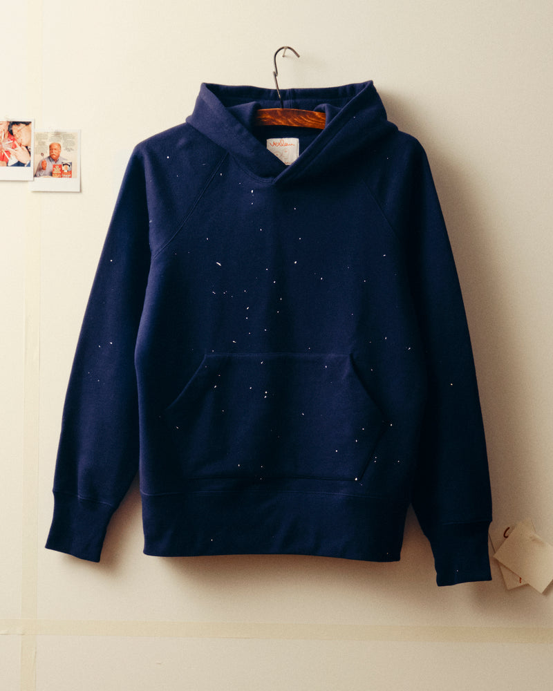 Action painting hoodie - Navy
