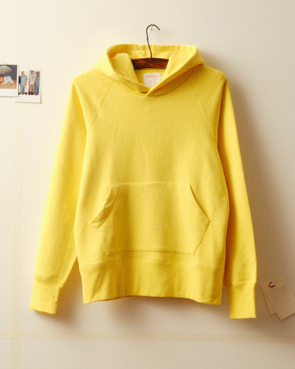 Action painting hoodie - Yellow