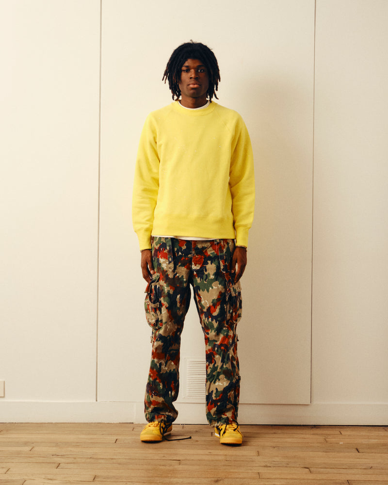 Action painting sweatshirt - Yellow
