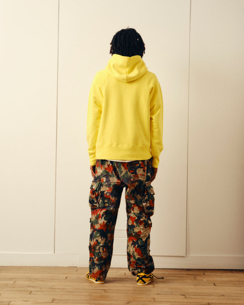 Action painting hoodie - Yellow