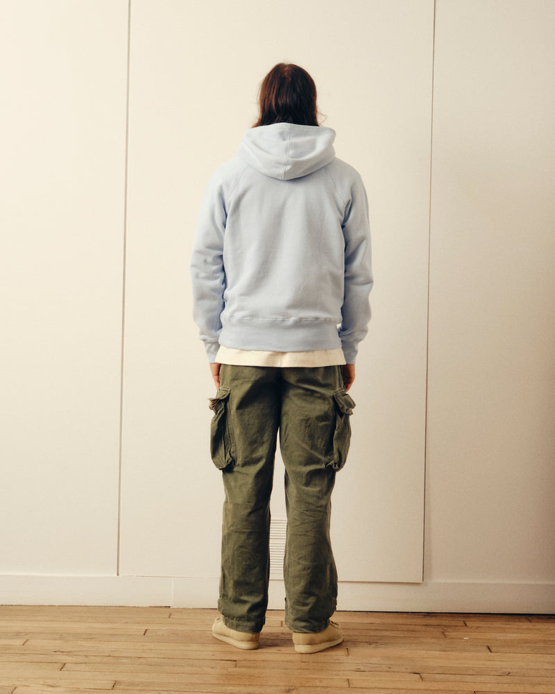 Action painting hoodie - Light Blue