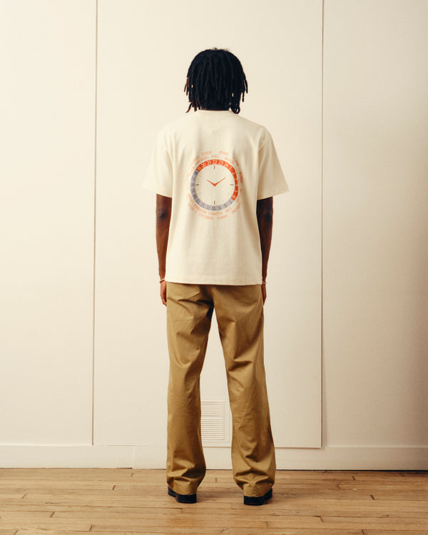 World Clock t-shirt - Ecru