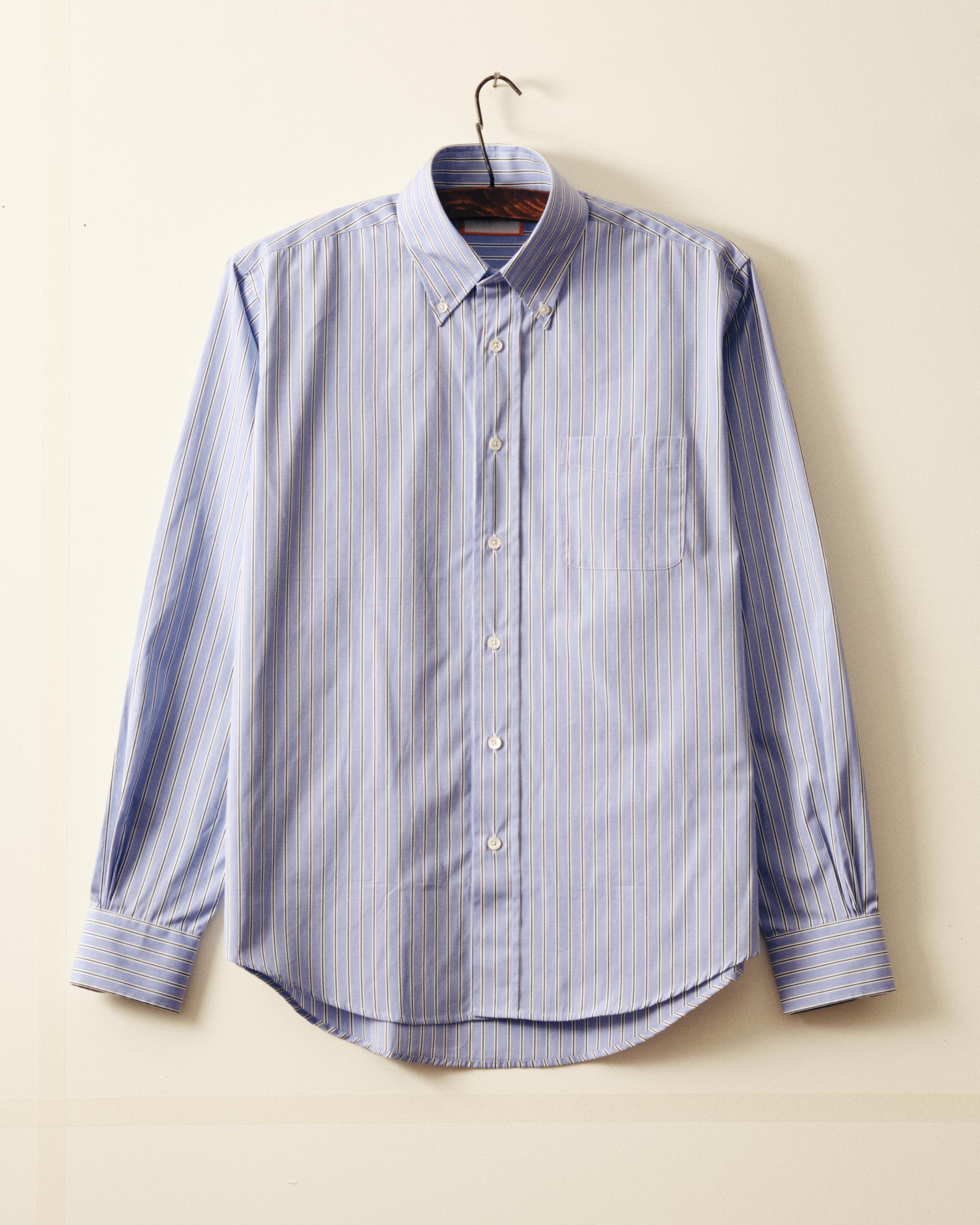 Logo shirt - Blue stripes