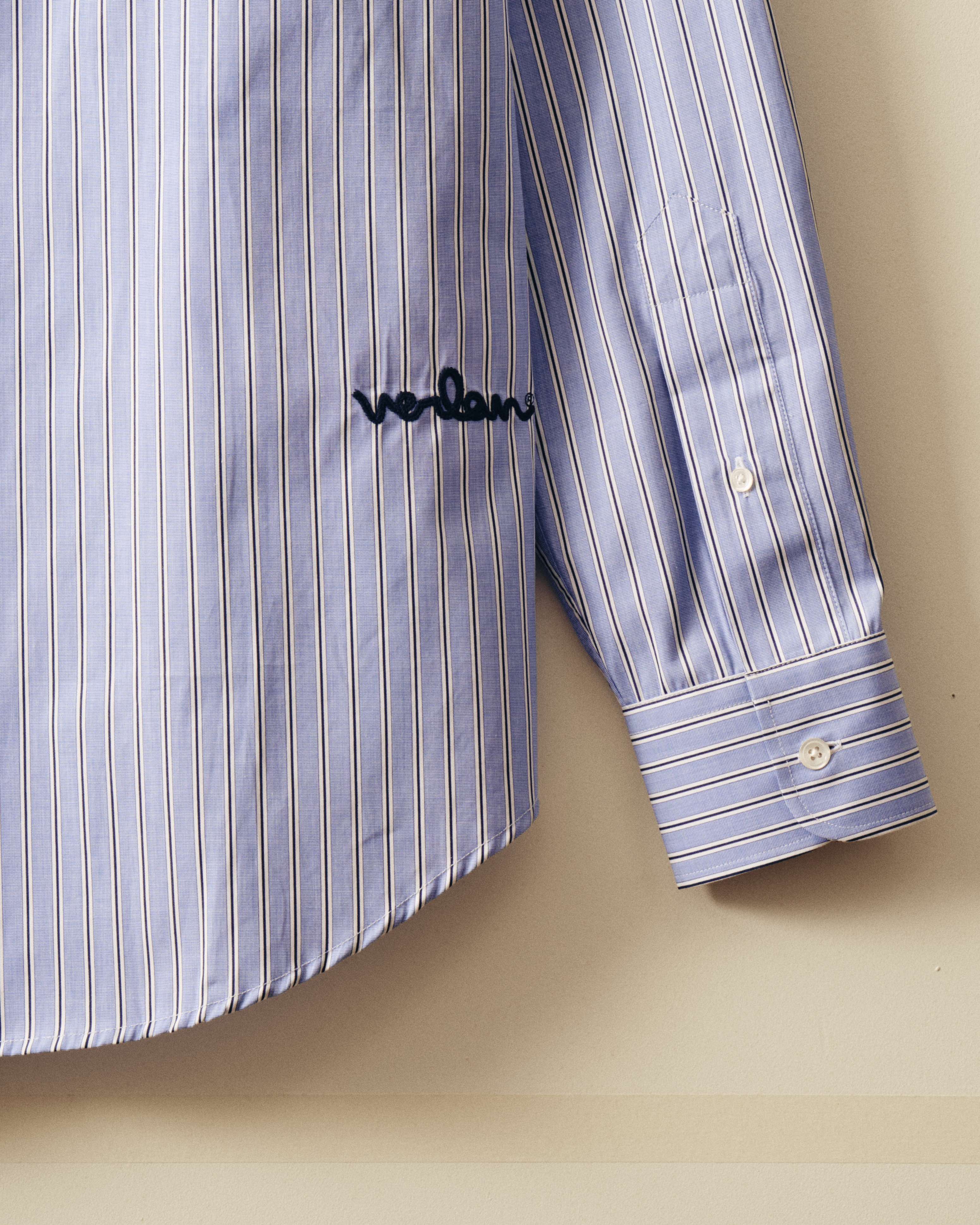 Logo shirt - Blue stripes