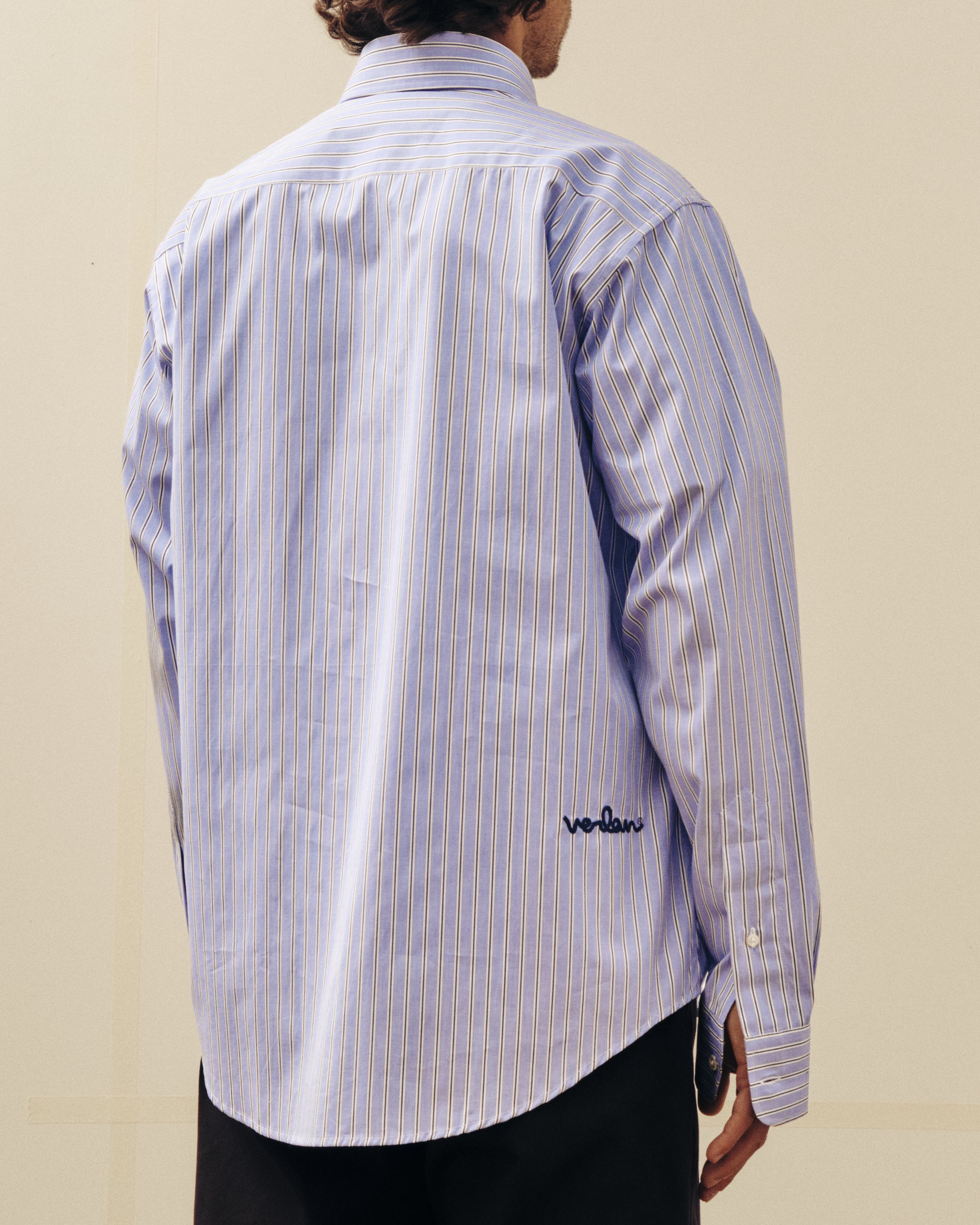 Logo shirt - Blue stripes