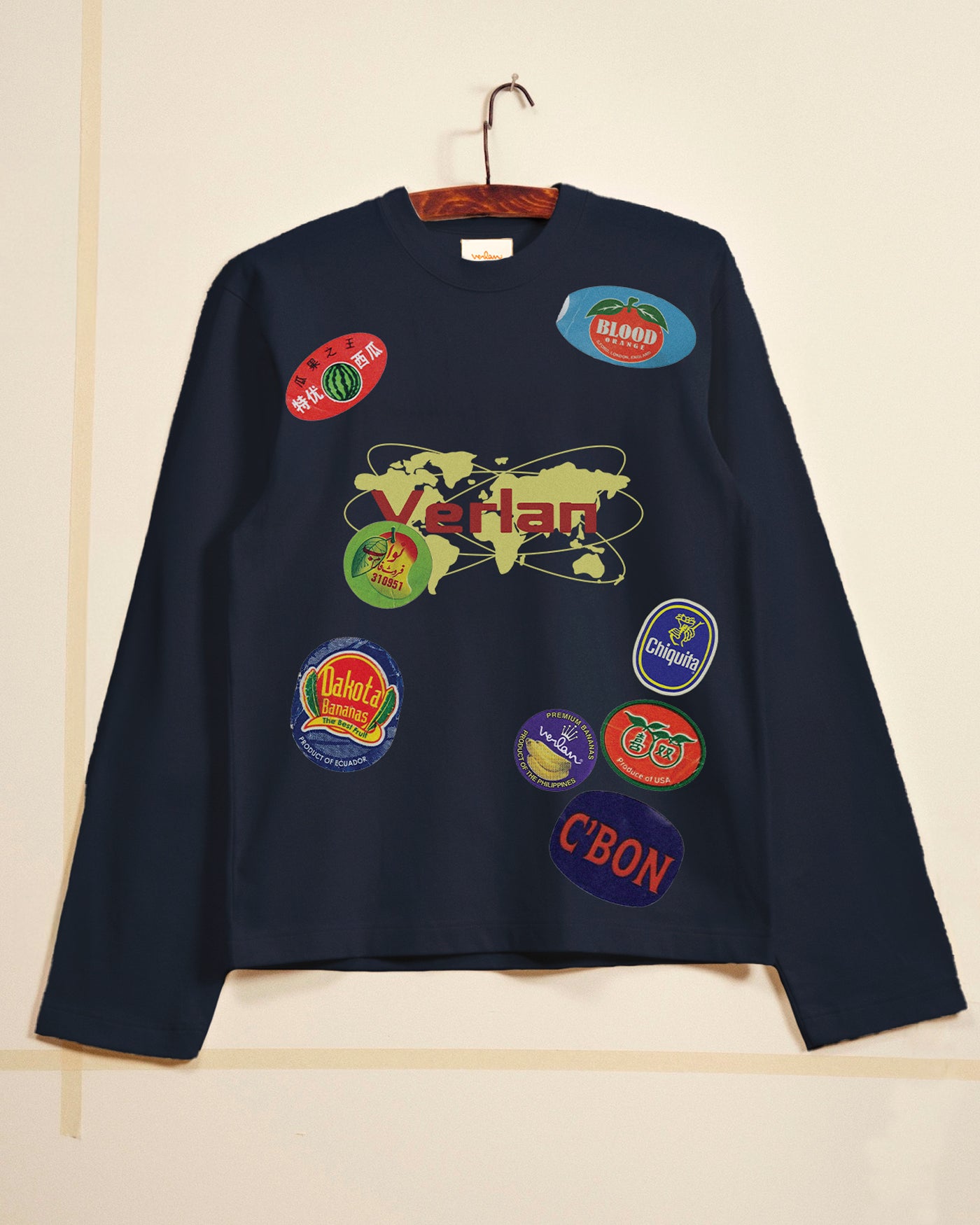 Fruit stickers tee - Navy