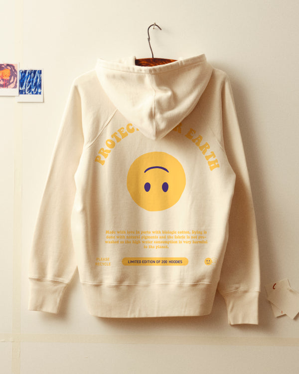 Protect Your Earth Hoodie - Ecru