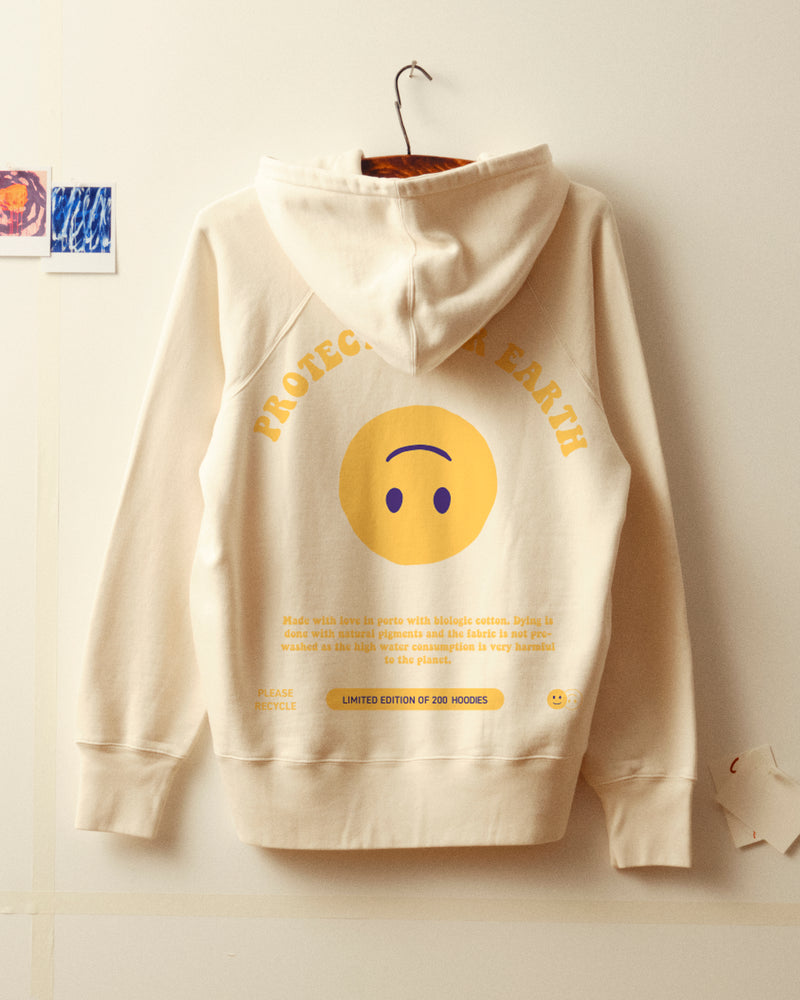 Protect Your Earth Hoodie - Ecru