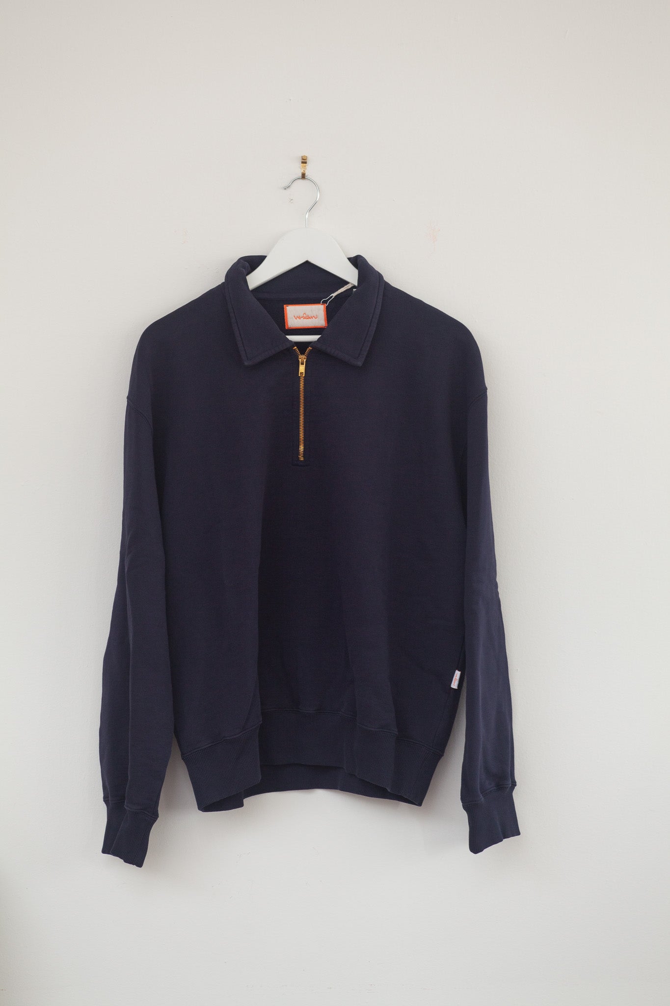 Sample Sale - Flower Zip Polo - Navy