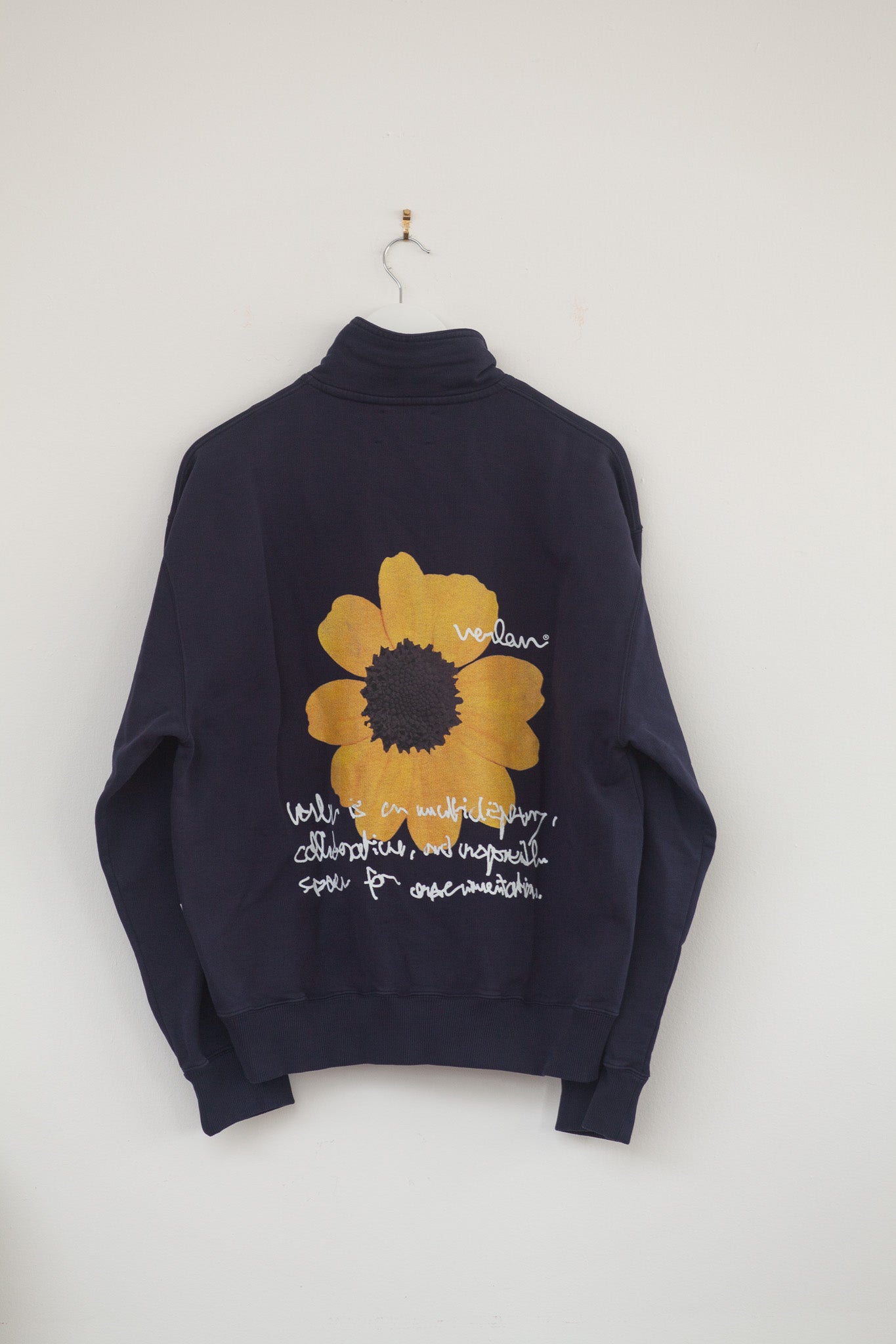 Sample Sale - Flower Zip Polo - Navy