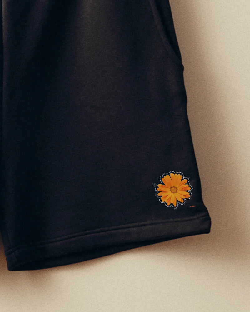 Flower Power Short - Off-Black