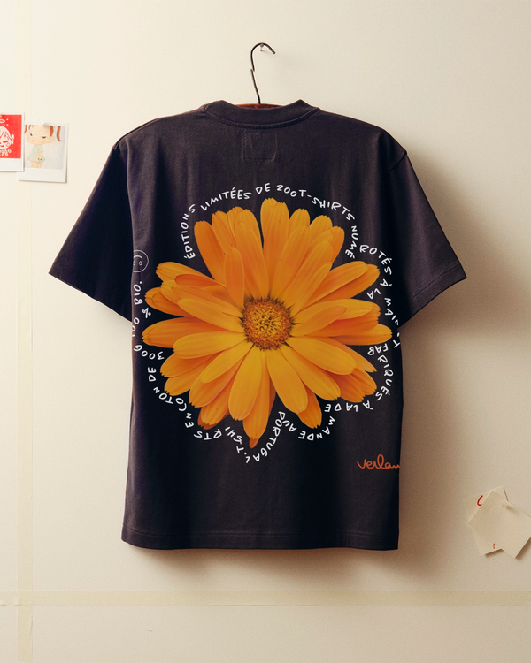 Flower Power t-shirt - Off-Black