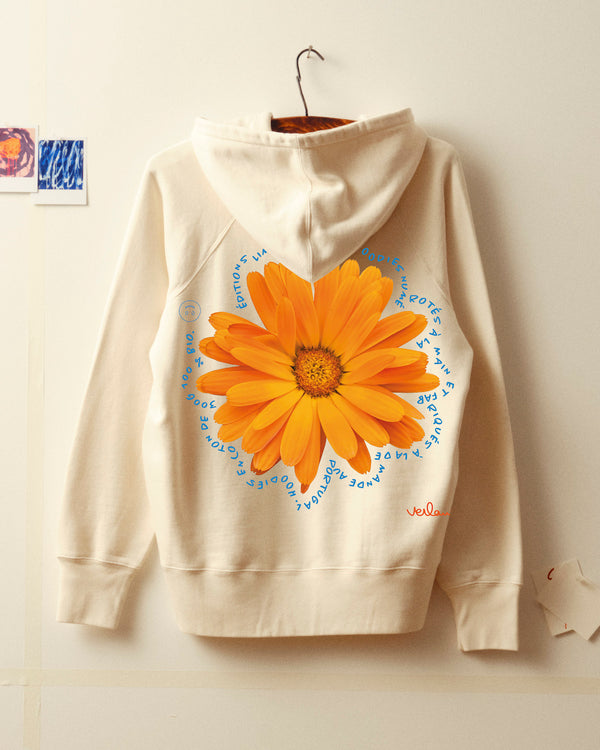 Flower Power Hoodie - Ecru