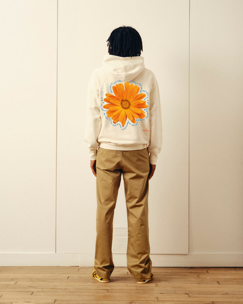 Flower Power Hoodie - Ecru