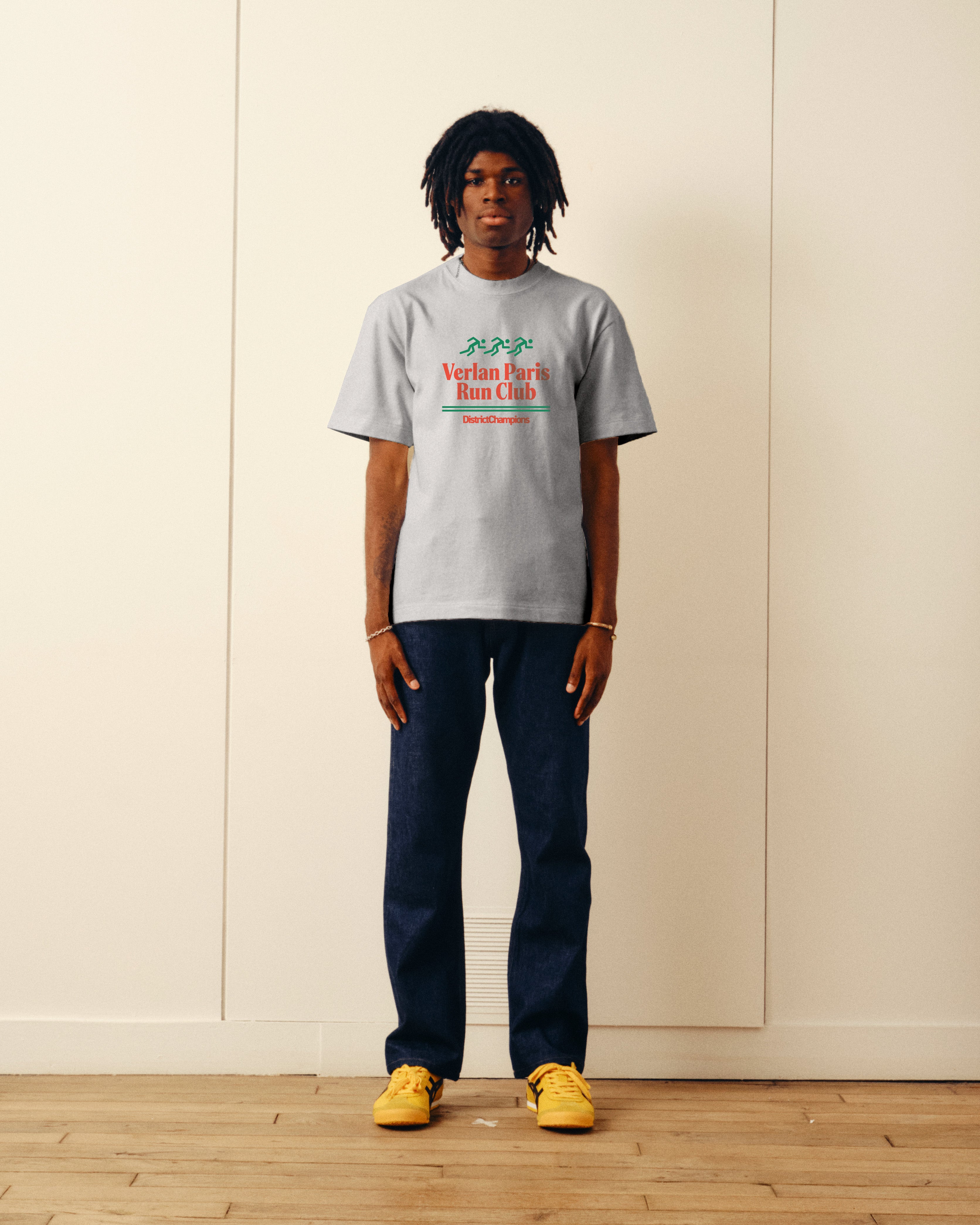 T-shirt Run Club - Gris Chiné