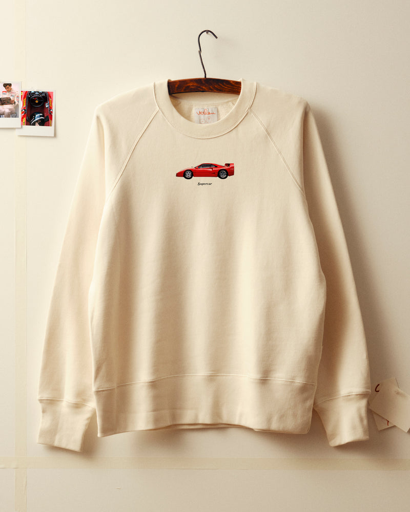 Supercar Sweatshirt - Ecru