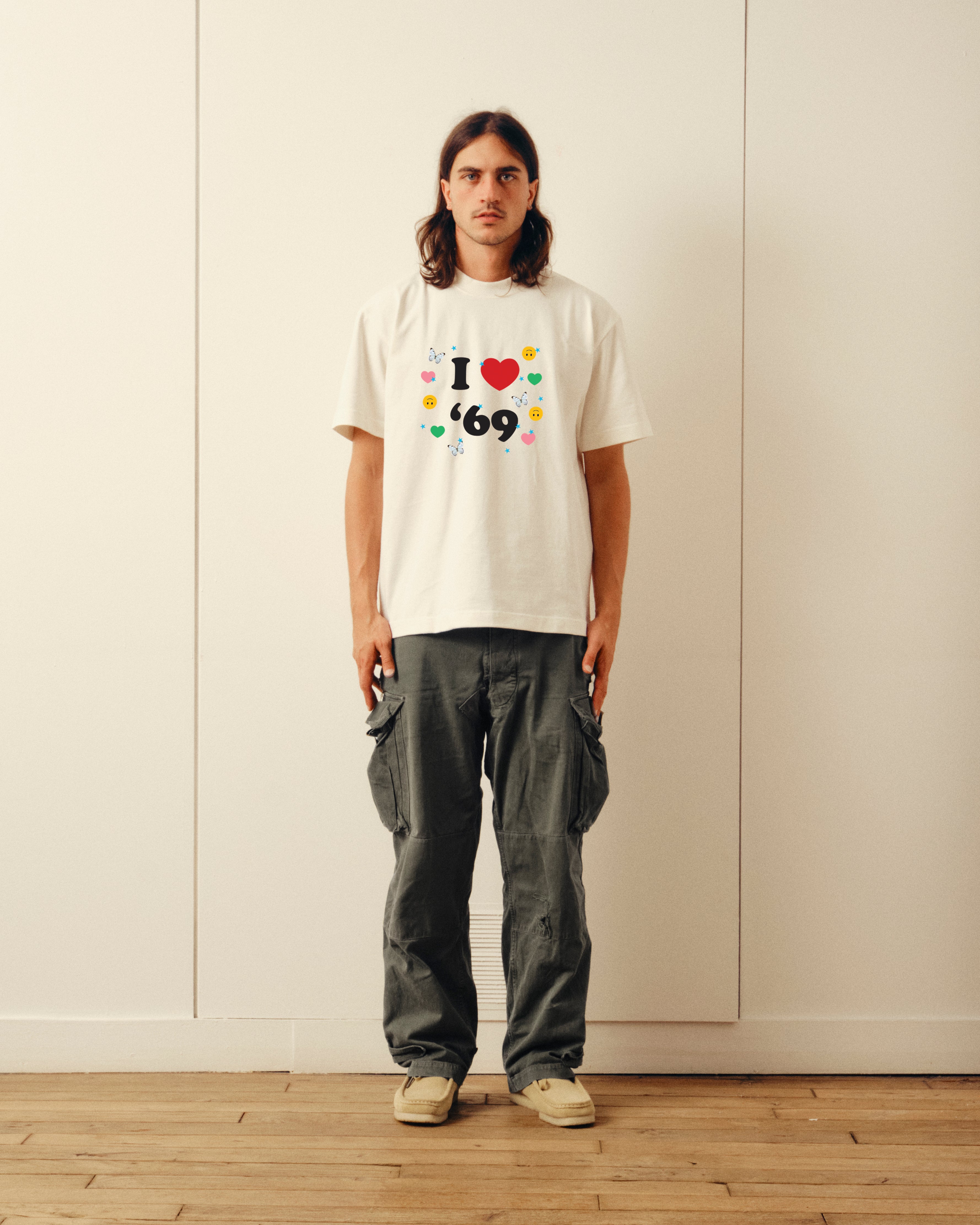 T-shirt 69 - Blanc cassé