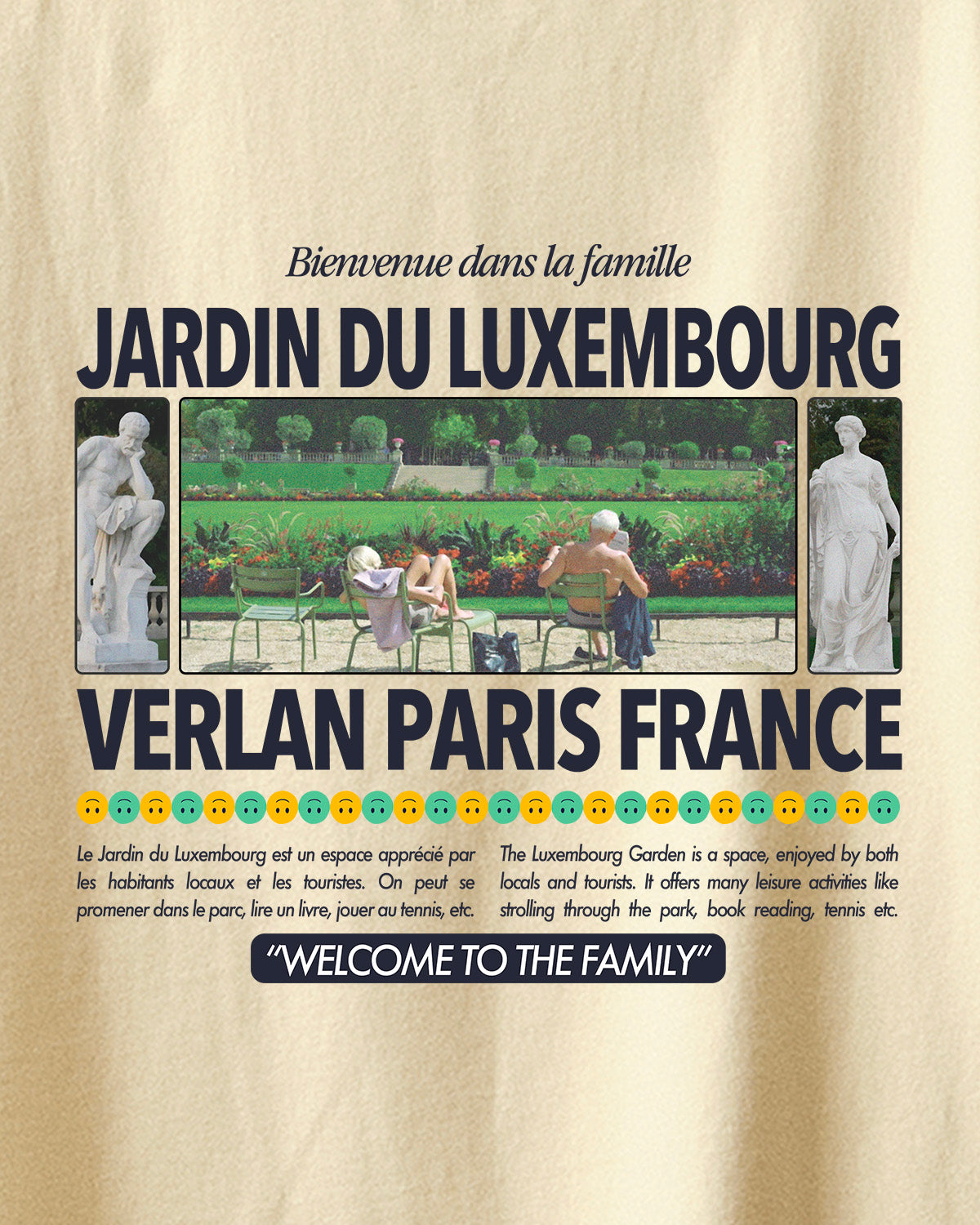 T-shirt Luxembourg - Blanc cassé