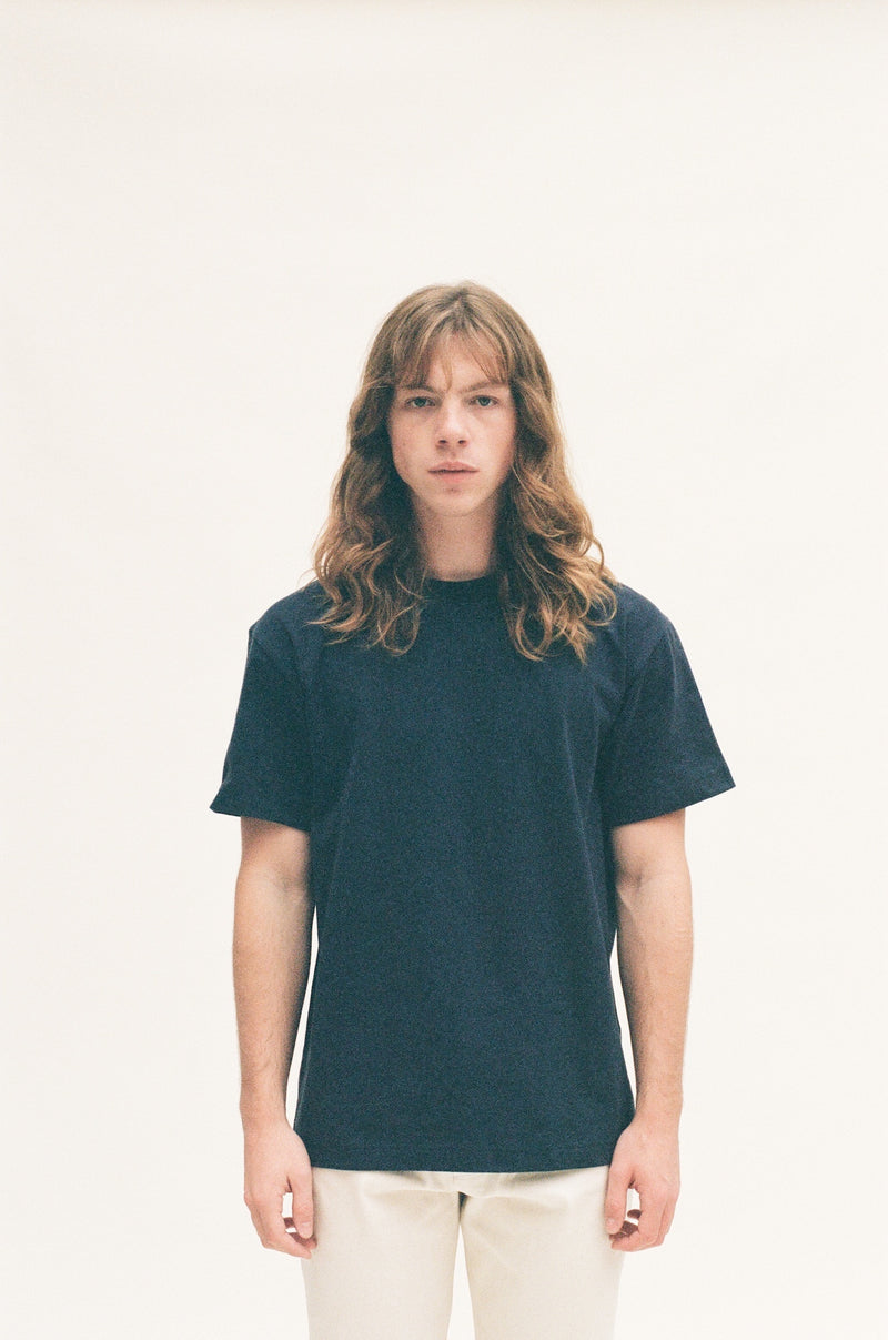Navy t-shirt with branding