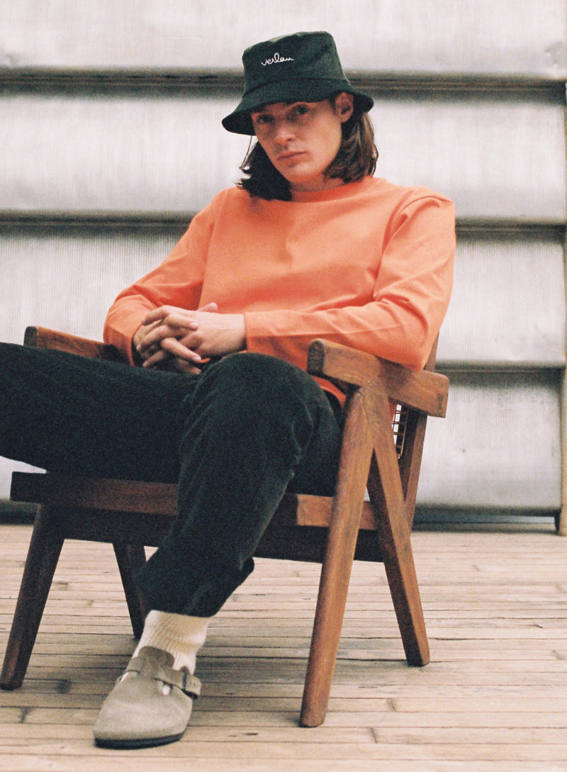 Orange long sleeve t-shirt - Sleeve branding