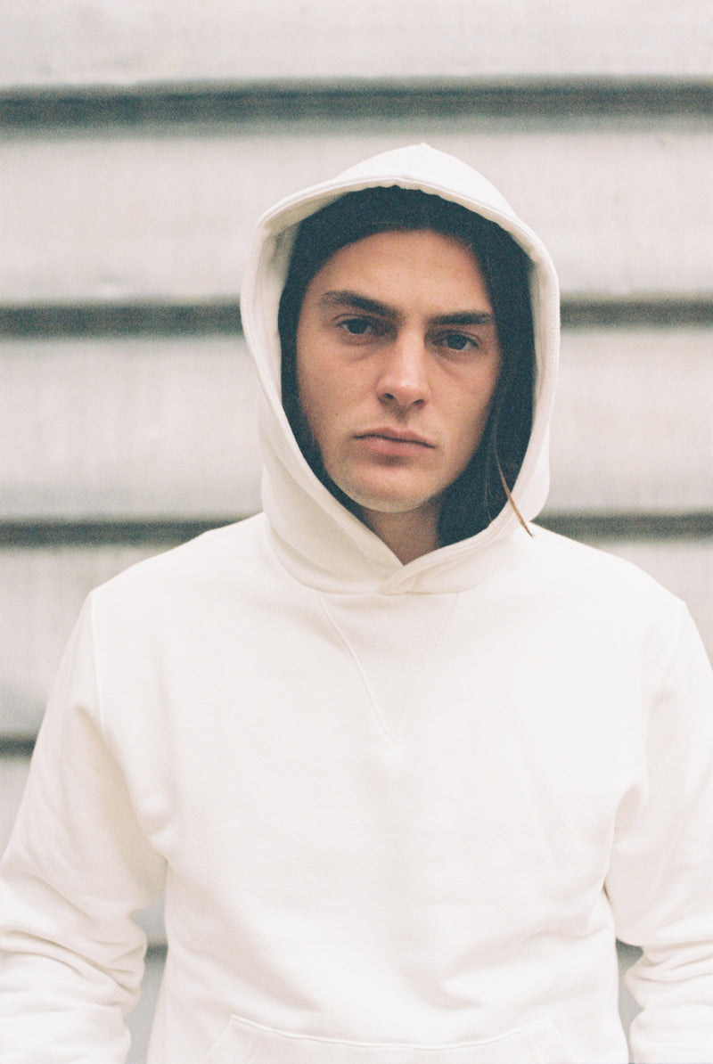 ECRU HOODIE - ENGLISH GREEN GROSGRAIN
