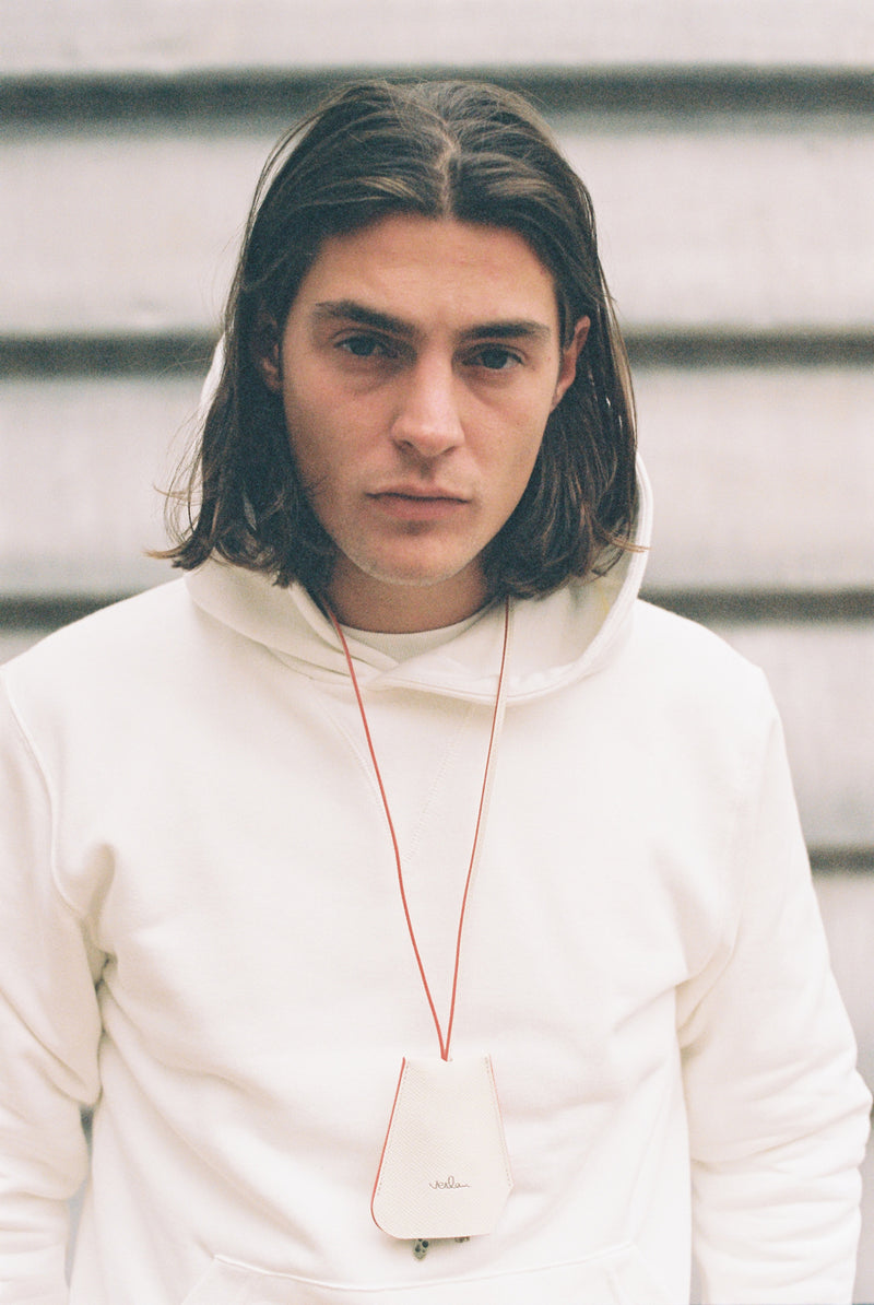 Ecru hoodie - Sleeve branding
