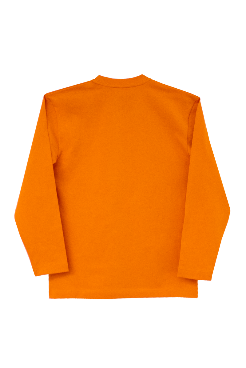 Orange long sleeve t-shirt - Sleeve branding