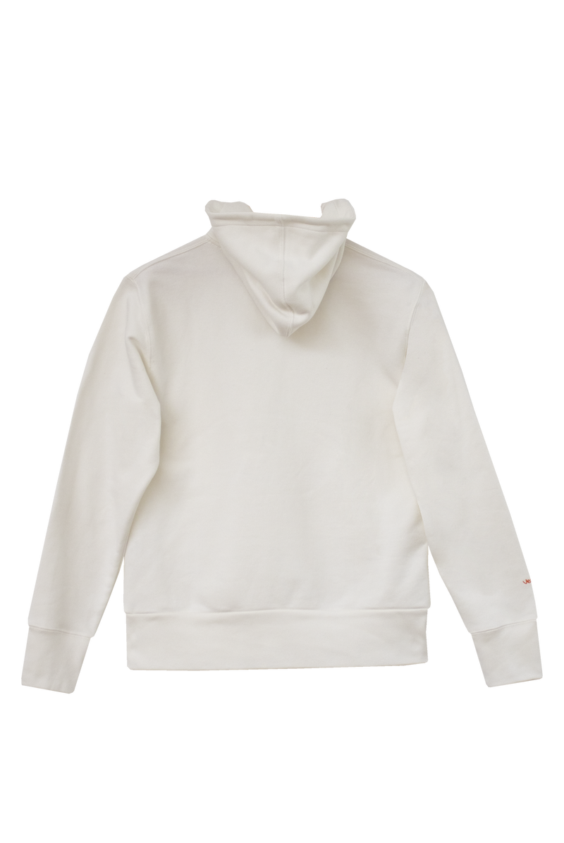 ECRU HOODIE - ENGLISH GREEN GROSGRAIN